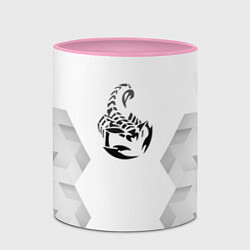 Кружка 3D Scorpions white poly, цвет: 3D-белый + розовый — фото 2
