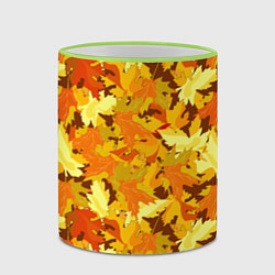 Кружка 3D Золотая кленовая осень, цвет: 3D-светло-зеленый кант — фото 2