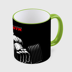 Кружка 3D Fitness GYM - jock, цвет: 3D-светло-зеленый кант