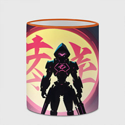 Кружка 3D Воин аниме, цвет: 3D-оранжевый кант — фото 2