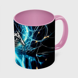 Кружка 3D Neon glow - Metallica, цвет: 3D-белый + розовый