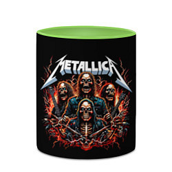 Кружка 3D Metallica forever - thrash metal, цвет: 3D-белый + светло-зеленый — фото 2