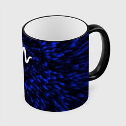Кружка 3D Arctic Monkeys blue energy, цвет: 3D-черный кант