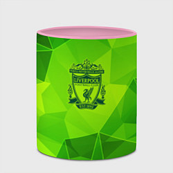 Кружка 3D Liverpool green poly, цвет: 3D-белый + розовый — фото 2