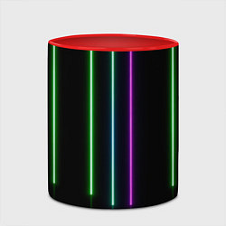 Кружка 3D Neon stripes, цвет: 3D-белый + красный — фото 2