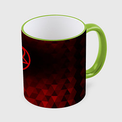 Кружка 3D HIM red poly, цвет: 3D-светло-зеленый кант