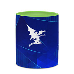 Кружка 3D Black Sabbath blue poly, цвет: 3D-белый + светло-зеленый — фото 2