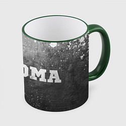 Кружка 3D Roma - grey gradient по-горизонтали, цвет: 3D-зеленый кант