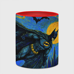 Кружка 3D Бэтмен в стиле Ван-Гога, цвет: 3D-белый + красный — фото 2