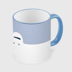Кружка 3D Wolf Chan skzoo, цвет: 3D-небесно-голубой кант