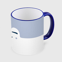 Кружка 3D Wolf Chan skzoo, цвет: 3D-синий кант