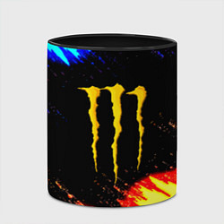 Кружка 3D Monster energy огненные краски, цвет: 3D-белый + черный — фото 2