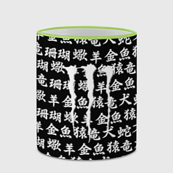 Кружка 3D Monster energy japan pattern, цвет: 3D-светло-зеленый кант — фото 2