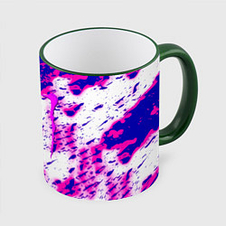 Кружка 3D Monster energy краски гранж, цвет: 3D-зеленый кант