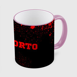 Кружка 3D Porto - red gradient по-горизонтали, цвет: 3D-розовый кант