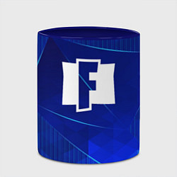 Кружка 3D Fortnite blue poly, цвет: 3D-белый + синий — фото 2