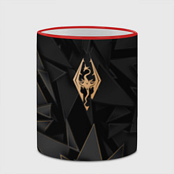 Кружка 3D Skyrim golden poly, цвет: 3D-красный кант — фото 2