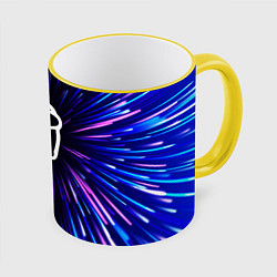 Кружка 3D Among Us neon energy, цвет: 3D-желтый кант