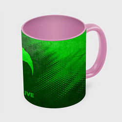 Кружка 3D Date A Live - green gradient, цвет: 3D-белый + розовый