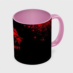 Кружка 3D Король и Шут - red gradient, цвет: 3D-белый + розовый