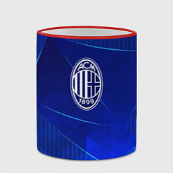 Кружка 3D AC Milan blue poly, цвет: 3D-красный кант — фото 2