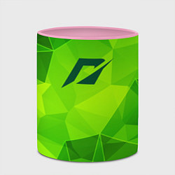 Кружка 3D Need for Speed green poly, цвет: 3D-белый + розовый — фото 2