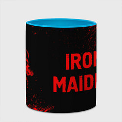 Кружка 3D Iron Maiden - red gradient по-горизонтали, цвет: 3D-белый + небесно-голубой — фото 2
