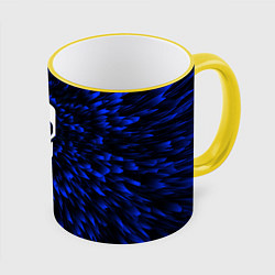 Кружка 3D David Bowie blue energy, цвет: 3D-желтый кант