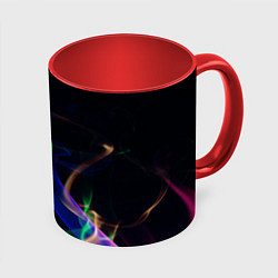 Кружка 3D Color blue green red, цвет: 3D-белый + красный