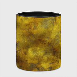 Кружка 3D Золотая ржавая текстура, цвет: 3D-белый + черный — фото 2