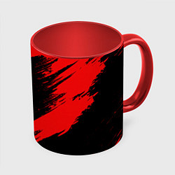 Кружка 3D Color red black line, цвет: 3D-белый + красный