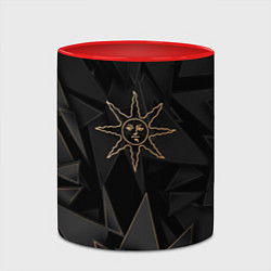 Кружка 3D Dark Souls golden poly, цвет: 3D-белый + красный — фото 2