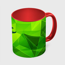 Кружка 3D Hitman green poly, цвет: 3D-белый + красный