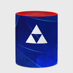 Кружка 3D Zelda blue poly, цвет: 3D-белый + красный — фото 2