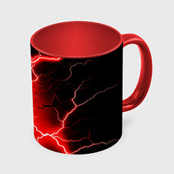 Кружка 3D Lightning, цвет: 3D-белый + красный