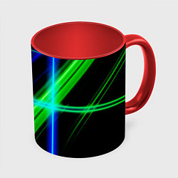 Кружка 3D Color blue black green, цвет: 3D-белый + красный