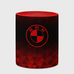 Кружка 3D BMW red poly, цвет: 3D-белый + красный — фото 2