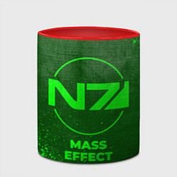 Кружка 3D Mass Effect - green gradient, цвет: 3D-белый + красный — фото 2