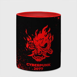 Кружка 3D Cyberpunk 2077 - red gradient, цвет: 3D-белый + красный — фото 2