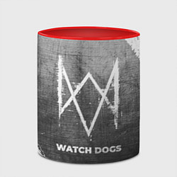 Кружка 3D Watch Dogs - grey gradient, цвет: 3D-белый + красный — фото 2