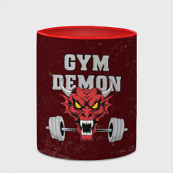 Кружка 3D Gym demon, цвет: 3D-белый + красный — фото 2