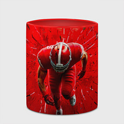 Кружка 3D Раннинбек на красном, цвет: 3D-белый + красный — фото 2