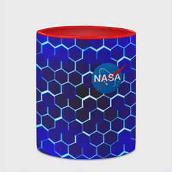 Кружка 3D Nasa голубая броня, цвет: 3D-белый + красный — фото 2