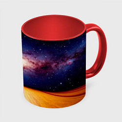 Кружка 3D Кегля в космосе, цвет: 3D-белый + красный