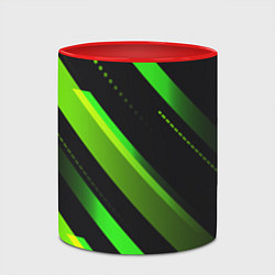 Кружка 3D Color black green, цвет: 3D-белый + красный — фото 2