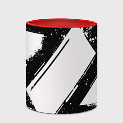Кружка 3D Color black white, цвет: 3D-белый + красный — фото 2