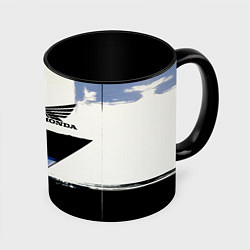 Кружка 3D Honda логотип, цвет: 3D-белый + черный
