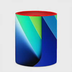 Кружка 3D Color blue green, цвет: 3D-белый + красный — фото 2