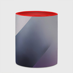 Кружка 3D Color grey with stripes, цвет: 3D-белый + красный — фото 2