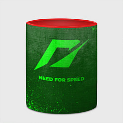 Кружка 3D Need for Speed - green gradient, цвет: 3D-белый + красный — фото 2